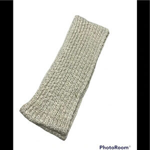 J. Crew Cream/Metallic Silver Thread Knit Infinity Scarf